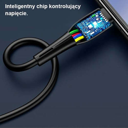 Kabel USAMS U38 microUSB 4A Fast Charge for OPPO 1m czarny/black SJ375USB01