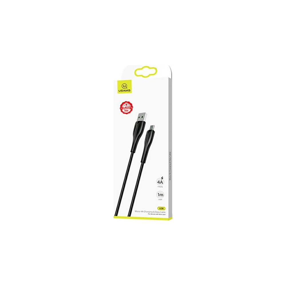 Wholesale USAMS Cable U38 microUSB 4A Fast Charge for OPPO 1m black SJ375USB01 (US-SJ375) - USA385BLK - {ean13} - Hurt