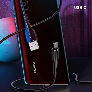 Hurtownia GSM - Kabel USAMS U38 USB-C 5A Fast Charge for OPPO/HUAWEI 1m czarny/black SJ376USB01 - USA387BLK - {ean13} - Hurt