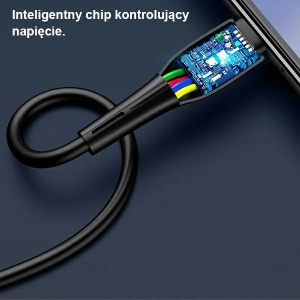 Hurtownia GSM - Kabel USAMS U38 USB-C 5A Fast Charge for OPPO/HUAWEI 1m czarny/black SJ376USB01 - USA387BLK - {ean13} - Hurt