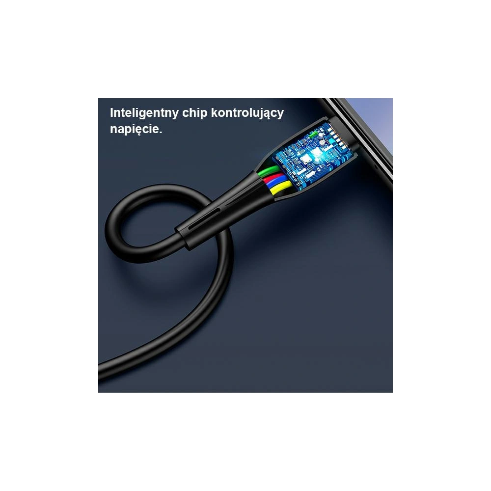Hurtownia GSM - Kabel USAMS U38 USB-C 5A rychlé nabíjení pro OPPO/HUAWEI 1m černý/SJ376USB01 - USA387BLK - {ean13} - Hurt