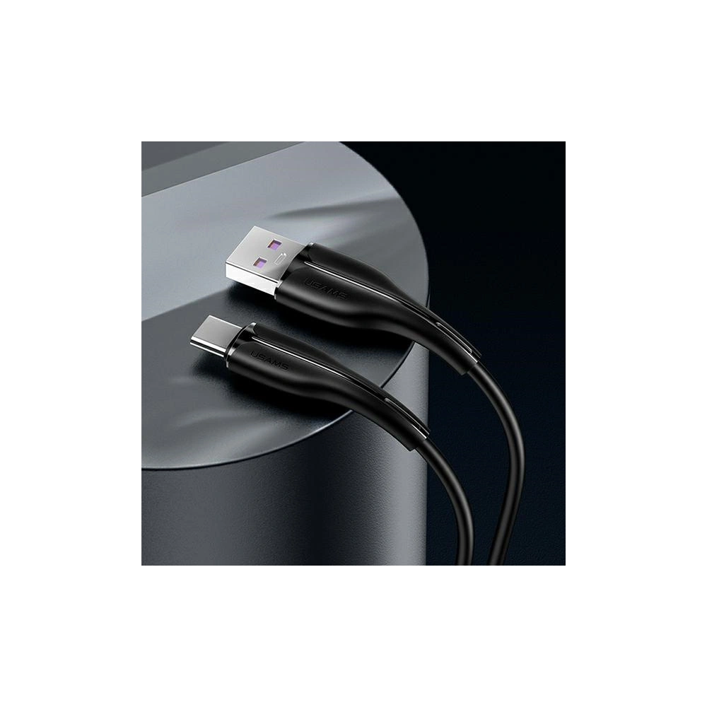 Hurtownia GSM - Kabel USAMS U38 USB-C 5A rychlé nabíjení pro OPPO/HUAWEI 1m černý/SJ376USB01 - USA387BLK - {ean13} - Hurt