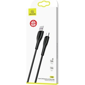 Hurtownia GSM - Kabel USAMS U38 USB-C 5A Fast Charge for OPPO/HUAWEI 1m czarny/black SJ376USB01 - USA387BLK - {ean13} - Hurt