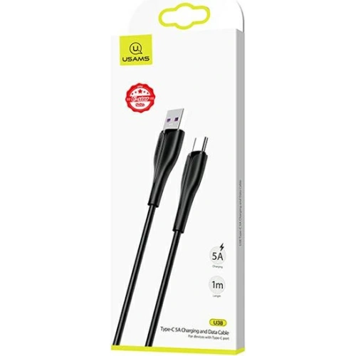 Kabel USAMS U38 USB-C 5A Fast Charge for OPPO/HUAWEI 1m czarny/black SJ376USB01