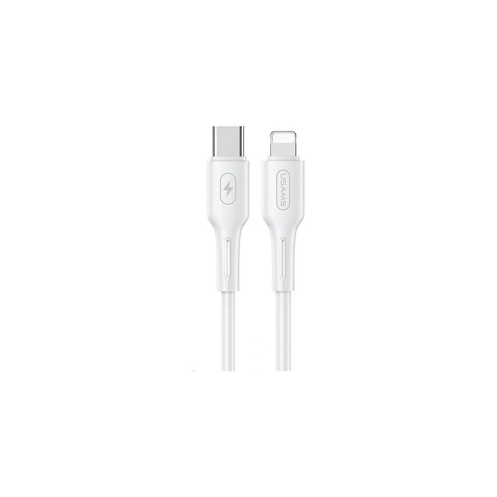 Kabel USAMS U43 USB-C na Lightning 30W PD 1.2m bílý/white SJ406USB02