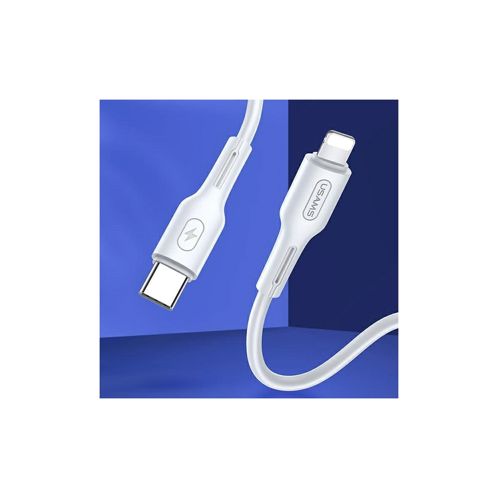 Kabel USAMS U43 USB-C na Lightning 30W PD 1.2m bílý/white SJ406USB02
