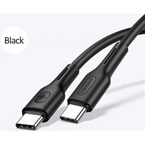 Kabel USAMS U43 USB-C na USB-C 100W PD Fast Charge 5A 1.2m czarny/black SJ459USB01