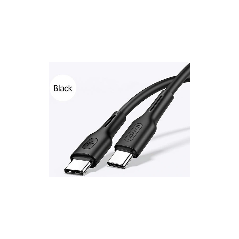 Hurtownia GSM - Kabel USAMS U43 USB-C na USB-C 100W PD Fast Charge 5A 1.2m černý/black SJ459USB01 - USA391BLK - {ean13} - Hurt