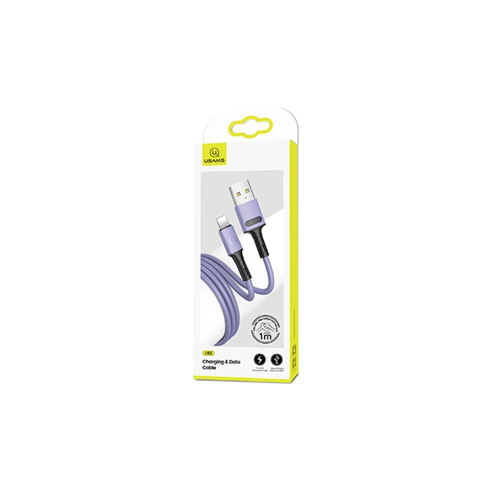 Hurtownia GSM - Kabel USAMS U52 lightning 2A Fast Charge 1m purpurowy/purple SJ434USB04 - USA395PRP - {ean13} - Hurt