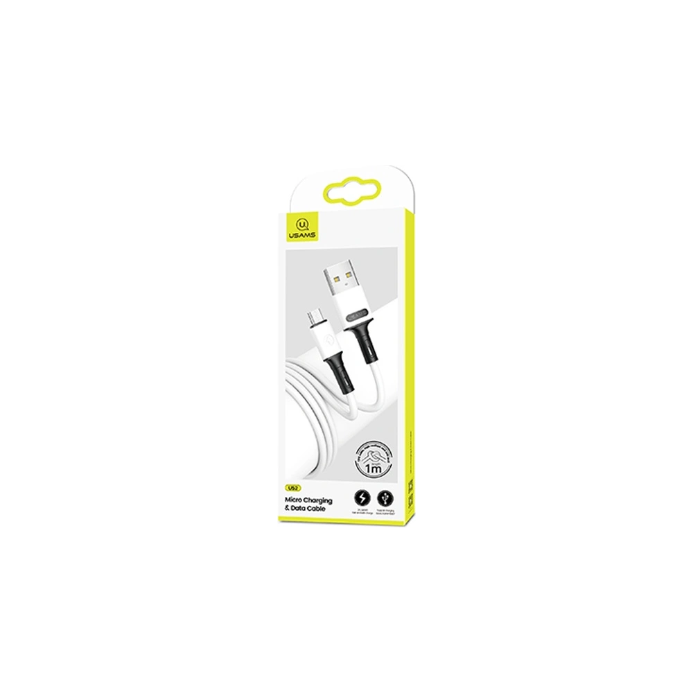 Hurtownia GSM - Kabel USAMS U52 microUSB 2A Fast Charge 1m bílý/white SJ435USB01 - USA398WHT - {ean13} - Hurt