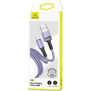 Wholesale USAMS Cable U52 microUSB 2A Fast Charge 1m purple SJ435USB04 (US-SJ435) - USA399RP - {ean13} - Hurt