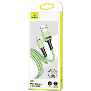 Kabel USAMS U52 microUSB 2A Fast Charge 1m zielony/green SJ435USB02