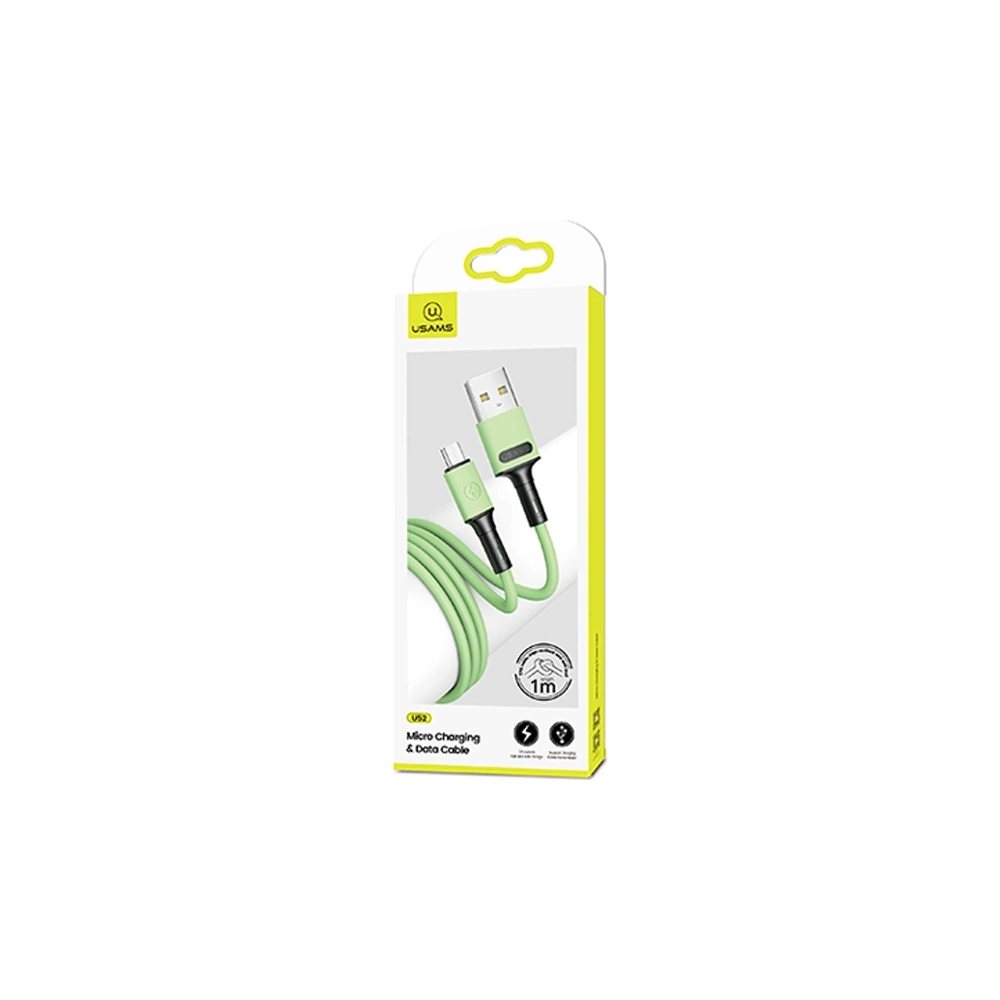 Hurtownia GSM - Kabel USAMS U52 microUSB 2A rychlé nabíjení 1m zelený/green SJ435USB02 - USA400GRN - {ean13} - Hurt