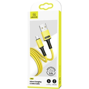 Wholesale USAMS Cable U52 microUSB 2A Fast Charge 1m yellow SJ435USB03 (US-SJ435) - USA401YEL - {ean13} - Hurt