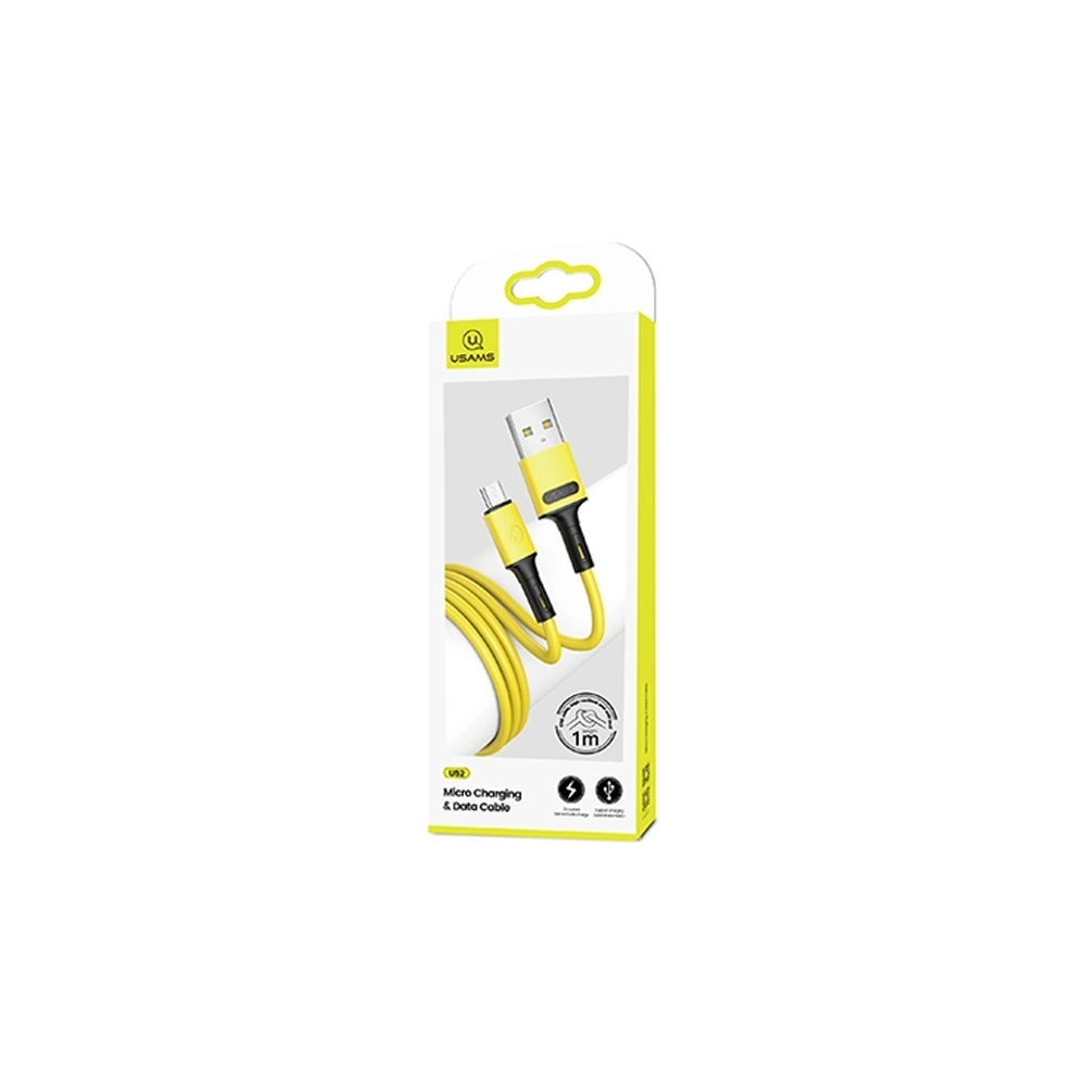 Hurtownia GSM - Kabel USAMS U52 microUSB 2A rychlé nabíjení 1m žlutý/yellow SJ435USB03 - USA401YEL - {ean13} - Hurt
