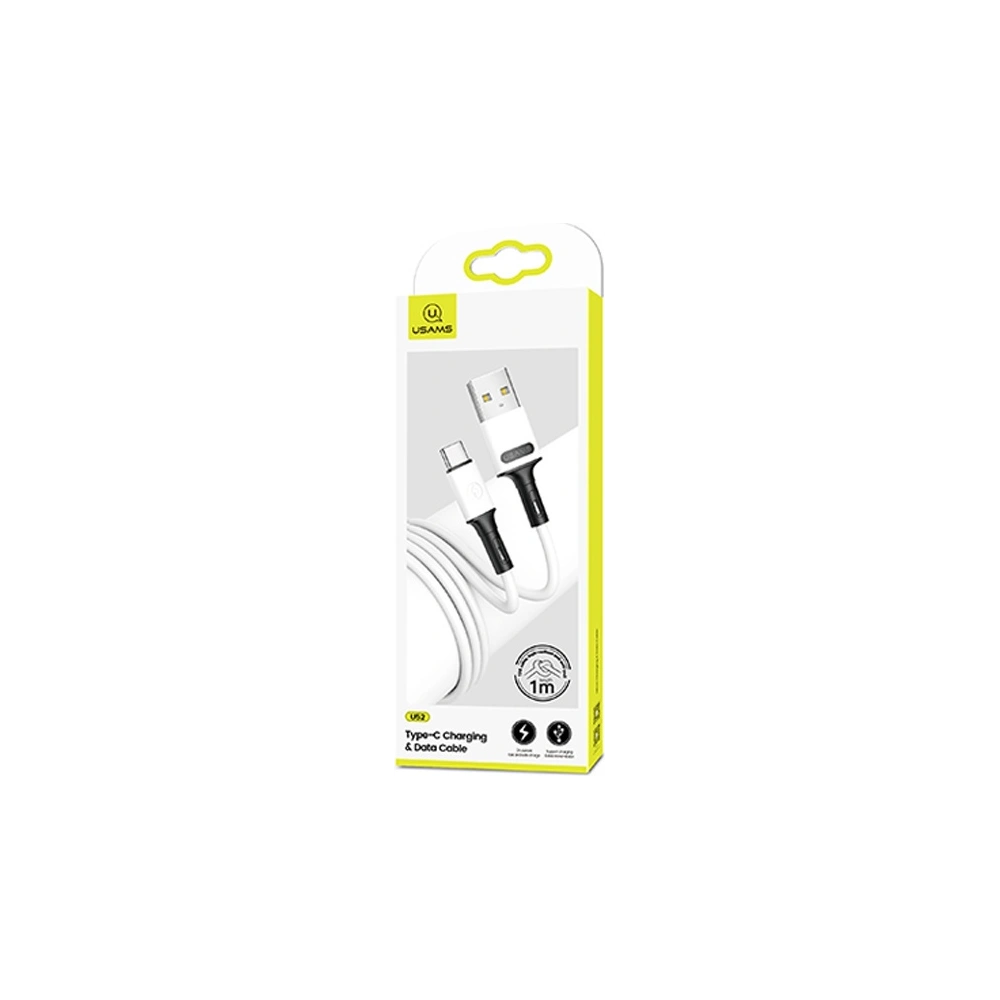Hurtownia GSM - Kabel USAMS U52 USB-C 2A Rychlé nabíjení 1m bílý/white SJ436USB01 - USA402WHT - {ean13} - Hurt
