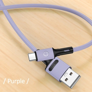 Hurtownia GSM - Kabel USAMS U52 USB-C 2A Fast Charge 1m purpurowy/purple SJ436USB04 - USA403PRP - {ean13} - Hurt