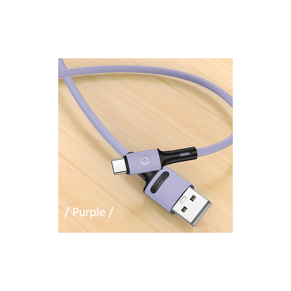 Hurtownia GSM - Kabel USAMS U52 USB-C 2A Rychlé nabíjení 1m purpurový/purple SJ436USB04 - USA403PRP - {ean13} - Hurt