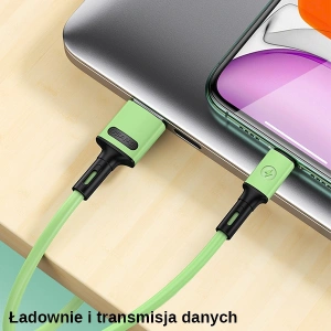 Hurtownia GSM - Kabel USAMS U52 USB-C 2A Fast Charge 1m purpurowy/purple SJ436USB04 - USA403PRP - {ean13} - Hurt