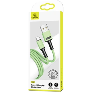 Hurtownia GSM - Kabel USAMS U52 USB-C 2A Fast Charge 1m zielony/green SJ436USB02 - USA404GRN - {ean13} - Hurt