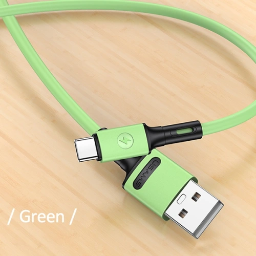 Kabel USAMS U52 USB-C 2A Fast Charge 1m zielony/green SJ436USB02