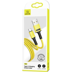 Hurtownia GSM - Kabel USAMS U52 USB-C 2A Fast Charge 1m żółty/yellow SJ436USB03 - USA405YEL - {ean13} - Hurt