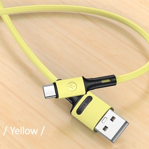 Hurtownia GSM - Kabel USAMS U52 USB-C 2A Fast Charge 1m żółty/yellow SJ436USB03 - USA405YEL - {ean13} - Hurt