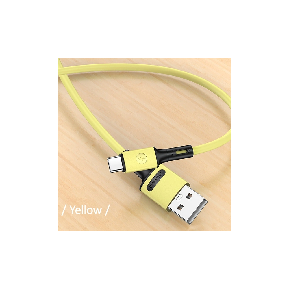 Hurtownia GSM - Kabel USAMS U52 USB-C 2A Rychlé nabíjení 1m žlutý/yellow SJ436USB03 - USA405YEL - {ean13} - Hurt