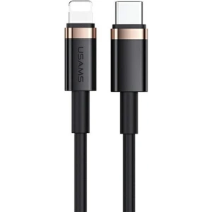 Kabel USAMS U63 USB-C na Lightning 1,2m 20W PD Fast Charge czarny/black SJ484USB01
