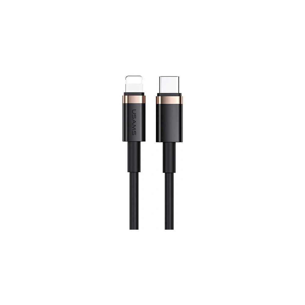 Kabel USAMS U63 USB-C na Lightning 1,2m 20W PD Fast Charge czarny/black SJ484USB01