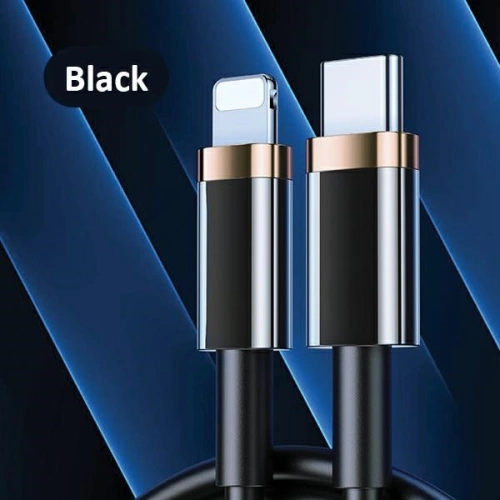 Kabel USAMS U63 USB-C na Lightning 1,2m 20W PD Fast Charge czarny/black SJ484USB01