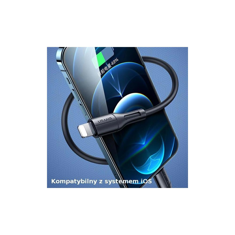 Hurtownia GSM - Kabel USAMS U68 lightning 2A rychlé nabíjení 1m modrý/blue SJ500USB03 - USA412BLU - {ean13} - Hurt