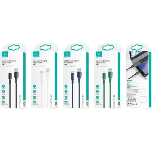 Wholesale USAMS Cable U68 microUSB 2A Fast Charge 1m white SJ502USB02 (US-SJ502) - USA414WHT - {ean13} - Hurt