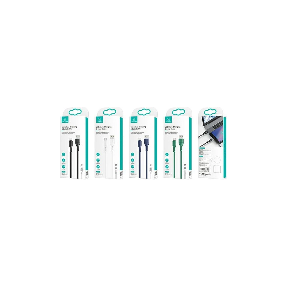 Hurtownia GSM - Kabel USAMS U68 microUSB 2A Fast Charge 1m bílý/white SJ502USB02 - USA414WHT - {ean13} - Hurt