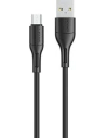 USAMS Cable U68 microUSB 2A Fast Charge 1m black SJ502USB01 (US-SJ502)