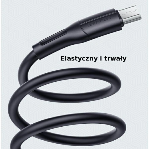 Kabel USAMS U68 microUSB 2A Fast Charge 1m czarny/black SJ502USB01