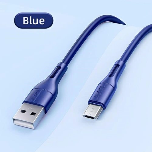 Kabel USAMS U68 microUSB 2A Fast Charge 1m niebieski/blue SJ502USB03