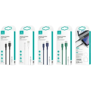 Wholesale USAMS Cable U68 microUSB 2A Fast Charge 1m green SJ502USB04 (US-SJ502) - USA417GRN - {ean13} - Hurt