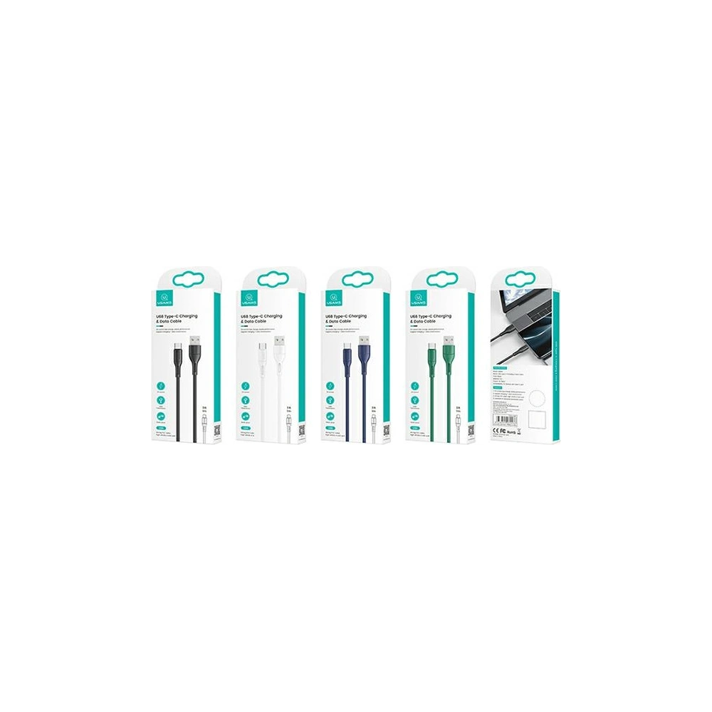 Hurtownia GSM - Kabel USAMS U68 USB-C 2A Fast Charge 1m niebieski/blue SJ501USB03 - USA420BLU - {ean13} - Hurt