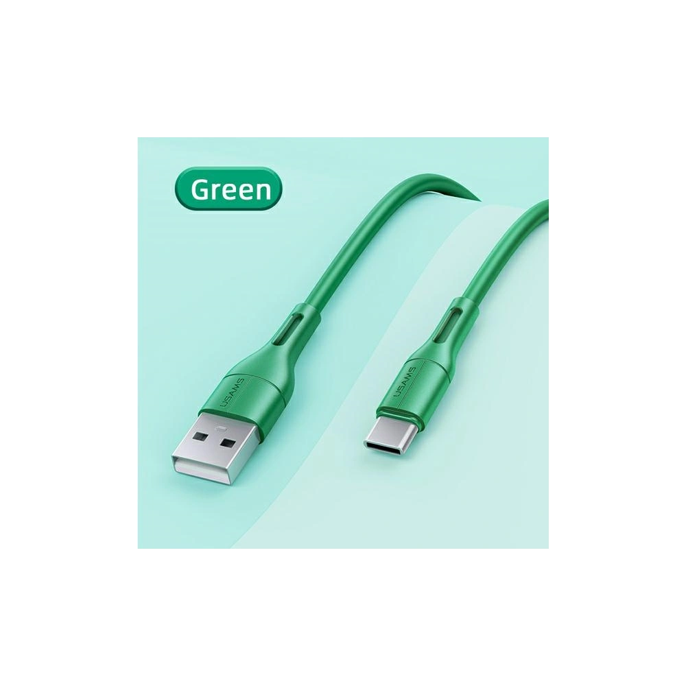 Hurtownia GSM - Kabel USAMS U68 USB-C 2A Fast Charge 1m zielony/green SJ501USB04 - USA421GRN - {ean13} - Hurt