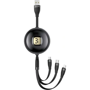 Hurtownia GSM - Kabel USAMS U69 3w1 1m czarny/black (lightning/microUSB/USB-C) SJ508USB01 - USA422BLK - {ean13} - Hurt