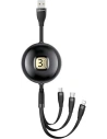 Hurtownia GSM - Kabel USAMS U69 3w1 1m czarny/black (lightning/microUSB/USB-C) SJ508USB01 - USA422BLK - {ean13} - Hurt
