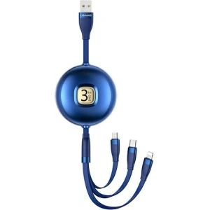 Hurtownia GSM - Kabel USAMS U69 3w1 1m niebieski/blue (lightning/microUSB/USB-C) SJ508USB02 - USA423BLU - {ean13} - Hurt