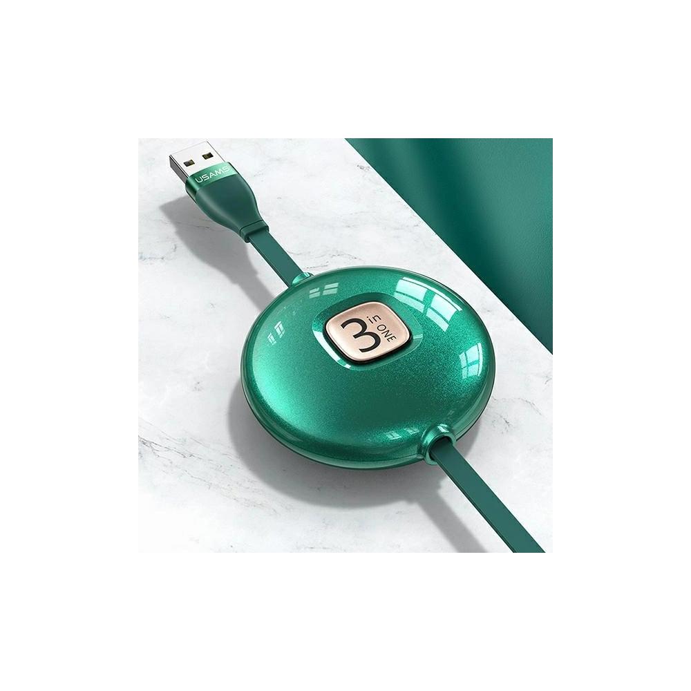 Hurtownia GSM - Kabel USAMS U69 3w1 1m niebieski/blue (lightning/microUSB/USB-C) SJ508USB02 - USA423BLU - {ean13} - Hurt