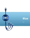 Hurtownia GSM - Kabel USAMS U69 3w1 1m niebieski/blue (lightning/microUSB/USB-C) SJ508USB02 - USA423BLU - {ean13} - Hurt