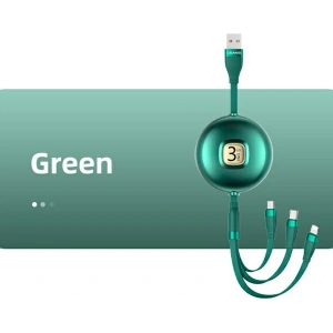 Hurtownia GSM - Kabel USAMS U69 3w1 1m zielony/green (lightning/microUSB/USB-C) SJ508USB03 - USA424GRN - {ean13} - Hurt