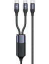 USAMS Cable U71 2xUSB-C - USB-C 1,2m 100W PD Fast Charge black SJ551USB01 (US-SJ551)