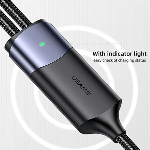 Kabel USAMS U71 2xUSB-C na USB-C 1,2m 100W PD Fast Charge czarny/black SJ551USB01