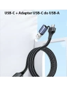 Kabel USAMS U71 3w1 1.2m 3A Fast Charge czarny/black (USB/USB-C na lightning/microUSB/USB-C) SJ549USB01