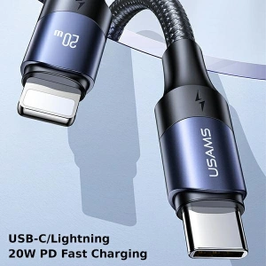 Kabel USAMS U71 USB-C na Lightning 2m 20W PD Fast Charge czarny/black SJ522USB01